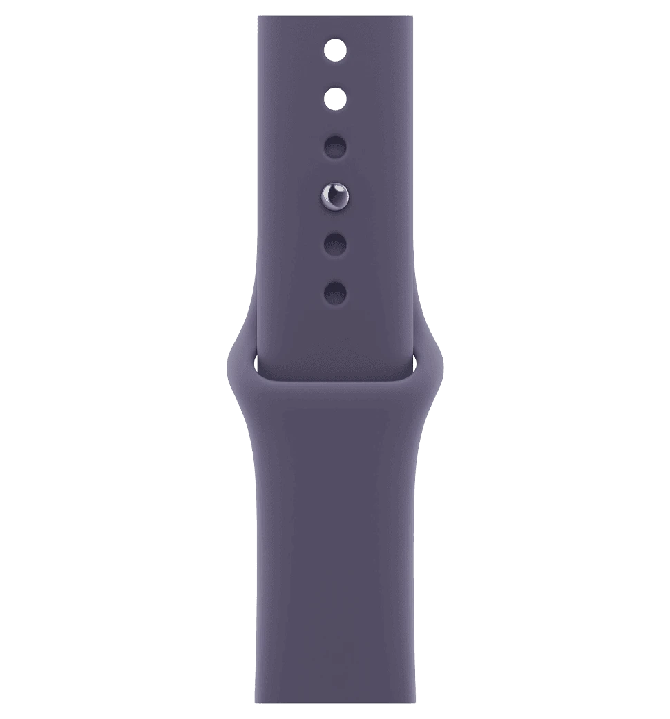 Apple Watch Series 11 GPS 46mm Silver Aluminium Case with Purple Fog Sport Band - M/L (MEVA4)